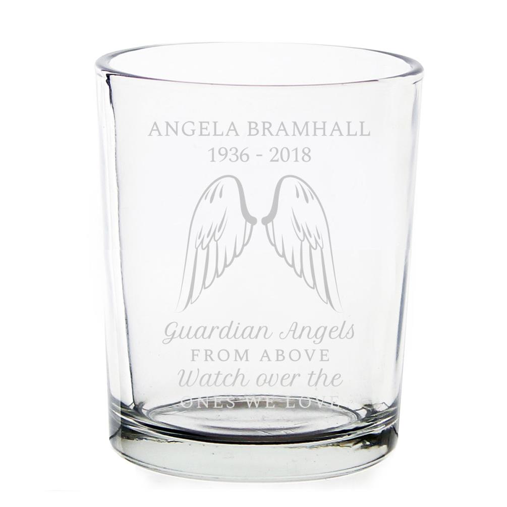 Personalised Guardian Angel Wings Votive Candle Holder £6.29